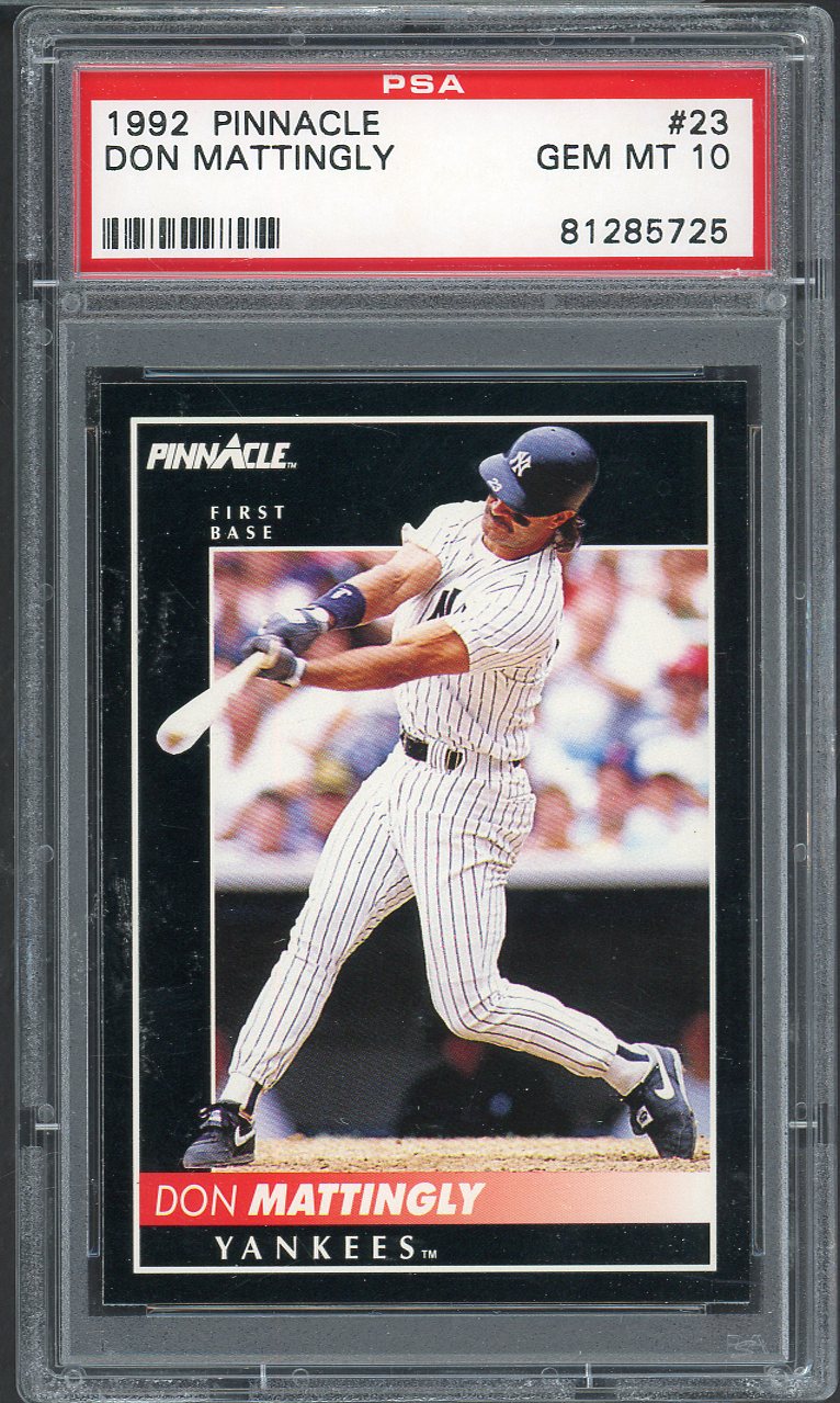1992 Pinnacle #023 Don Mattingly Yankees PSA 10 GEM MINT 562177