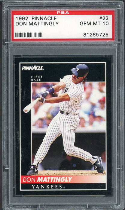 1992 Pinnacle #023 Don Mattingly Yankees PSA 10 GEM MINT 562177