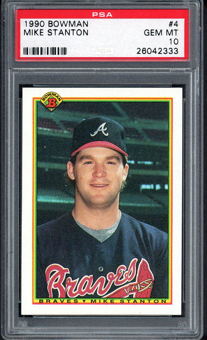 1990 Bowman #004 Mike Stanton Braves PSA 10 GEM MINT 562179