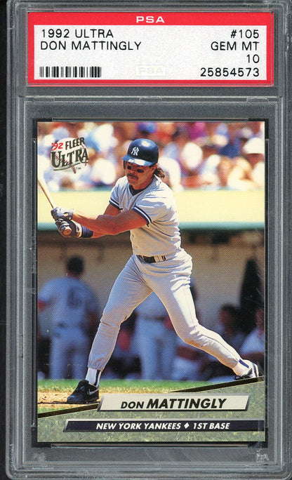1992 Fleer Ultra #105 Don Mattingly Yankees PSA 10 GEM MINT 562181