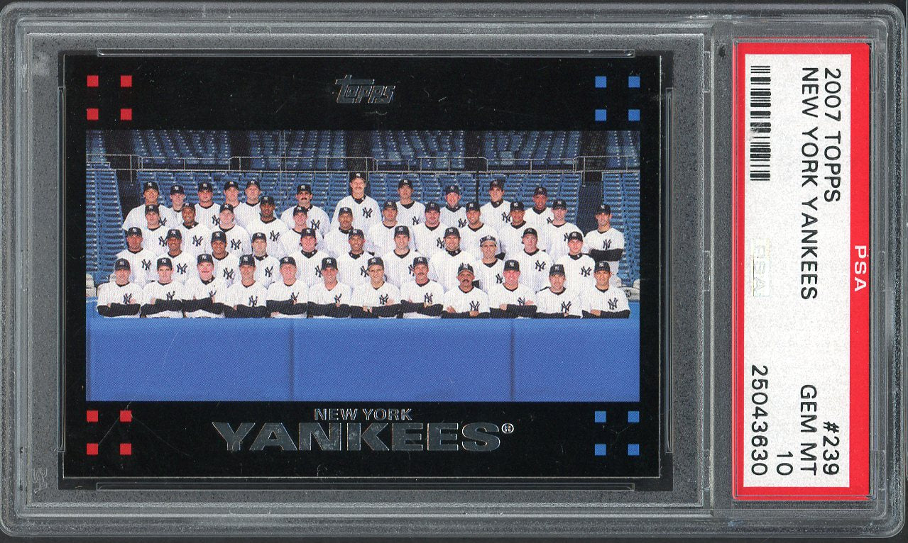 2007 Topps #239 New York Yankees Team PSA 10 GEM MINT 562184