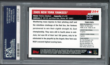2006 Topps #284 New York Yankees Team PSA 10 GEM MINT 562185