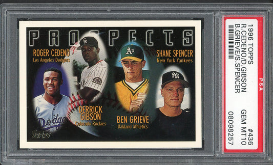 1996 Topps #436 Ben Grieve A's PSA 10 GEM MINT 562191