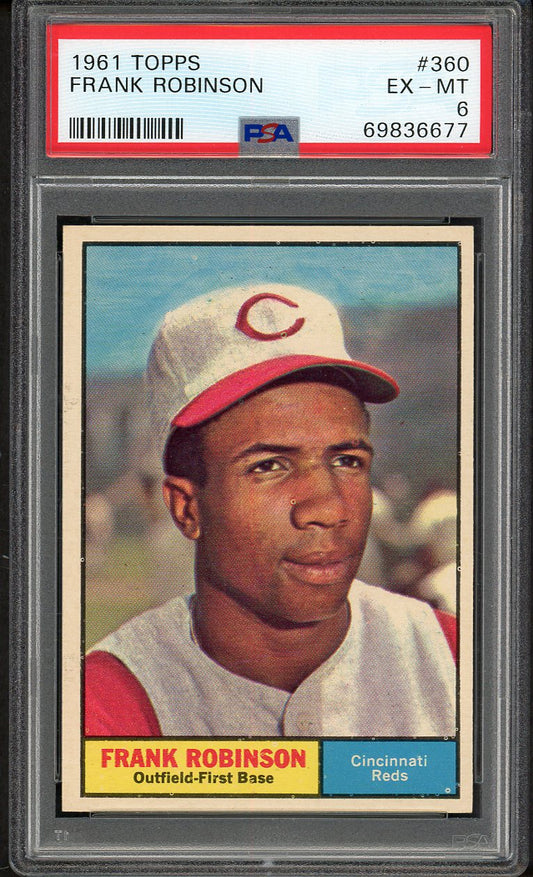 1961 Topps Baseball #360 Frank Robinson Reds PSA 6 EX-MT 562195