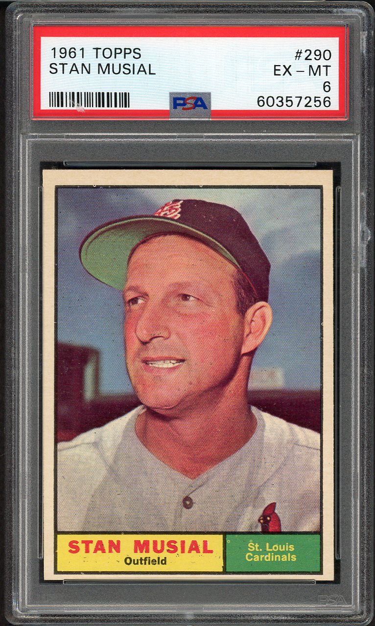 1961 Topps Baseball #290 Stan Musial Cardinals PSA 6 EX-MT 562196