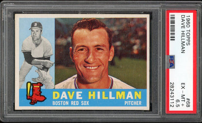 1960 Topps Baseball #068 Dave Hillman Red Sox PSA 6.5 EX-MT+ 562198