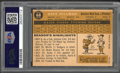 1960 Topps Baseball #068 Dave Hillman Red Sox PSA 6.5 EX-MT+ 562198
