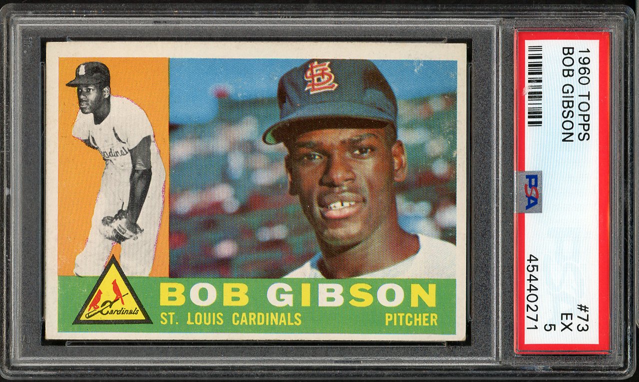 1960 Topps Baseball #073 Bob Gibson Cardinals PSA 5 EX 562200
