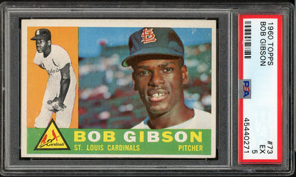 1960 Topps Baseball #073 Bob Gibson Cardinals PSA 5 EX 562200