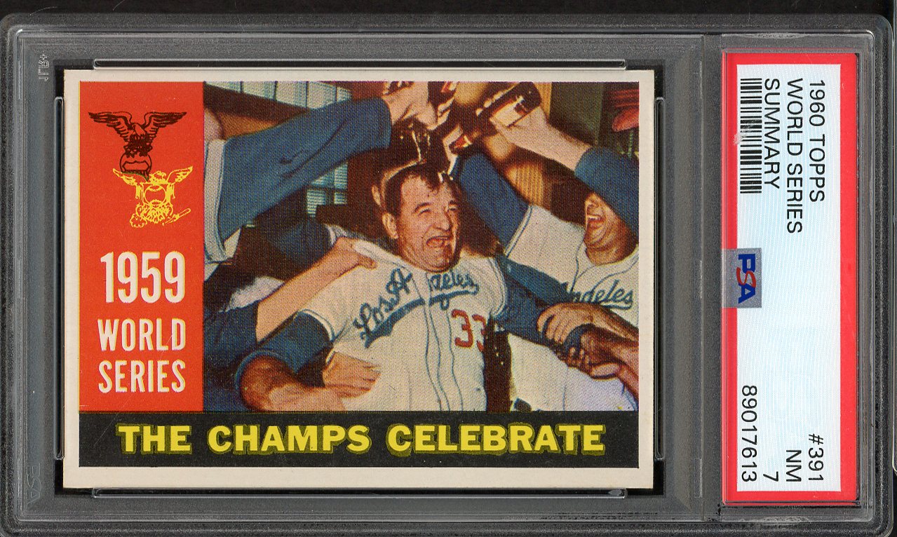 1960 Topps Baseball #391 World Series Summary PSA 7 NM 562204