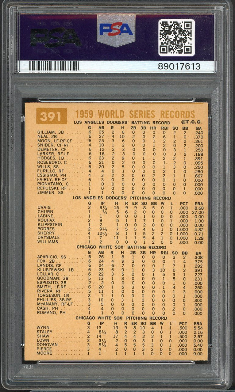 1960 Topps Baseball #391 World Series Summary PSA 7 NM 562204