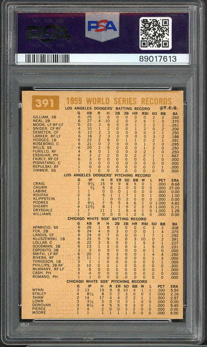 1960 Topps Baseball #391 World Series Summary PSA 7 NM 562204