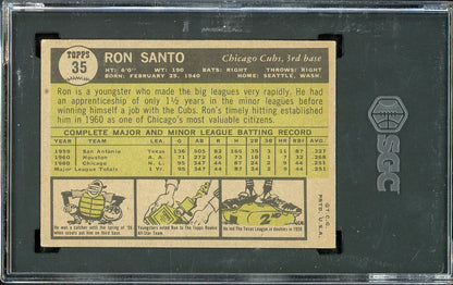 1961 Topps Baseball #035 Ron Santo Cubs SGC 6 EX-MT 562206
