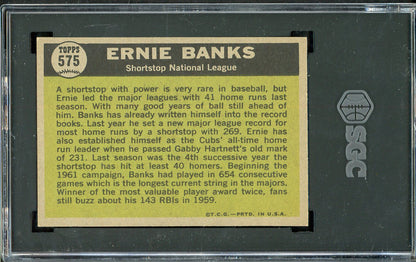 1961 Topps Baseball #575 Ernie Banks A.S. Cubs SGC 6 EX-MT 562207