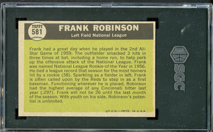 1961 Topps Baseball #581 Frank Robinson A.S. Reds SGC 6.5 EX-MT+ 562208