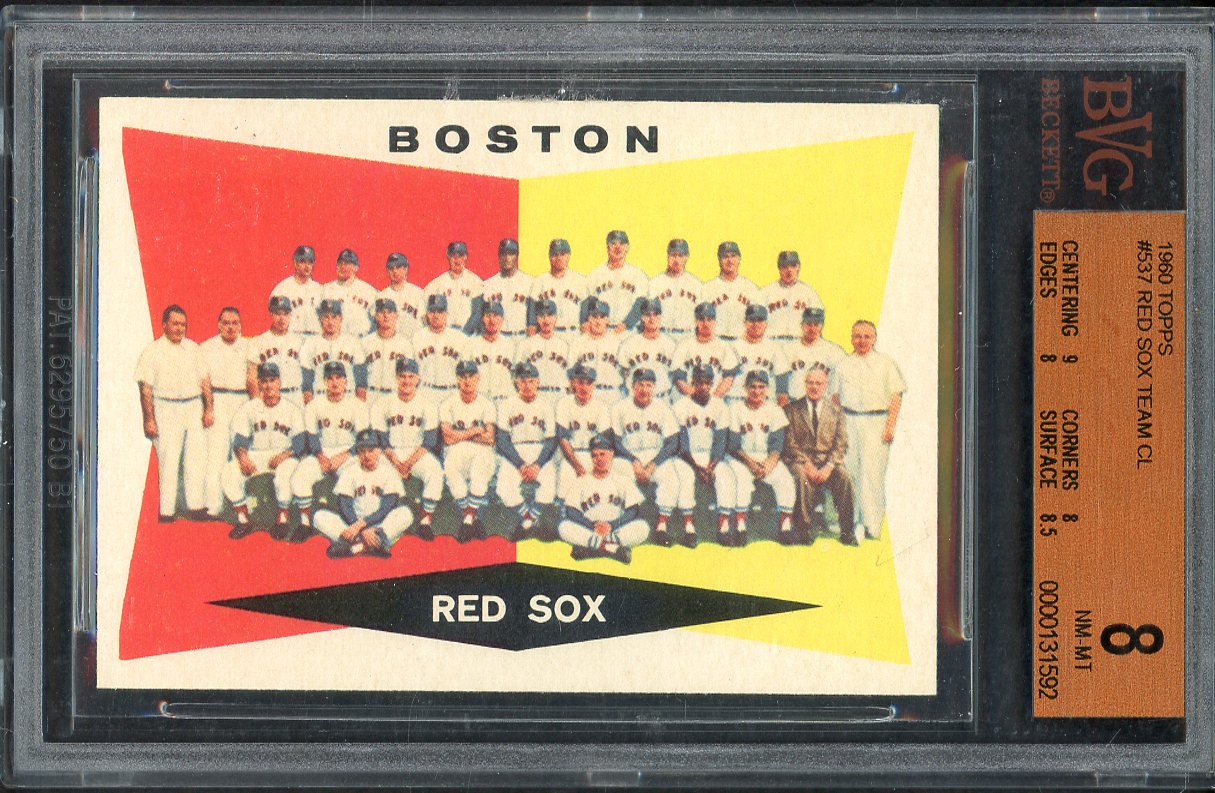 1960 Topps Baseball #537 Boston Red Sox Team BVG 8 NM/MT 562210