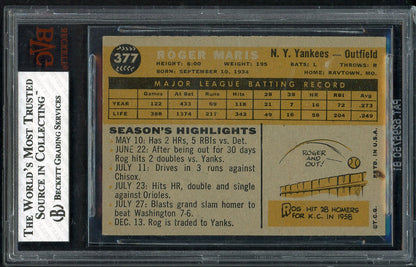 1960 Topps Baseball #377 Roger Maris Yankees BVG 5.5 EX+ 562212