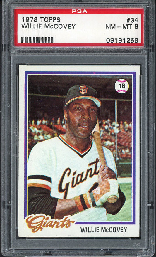 1978 Topps Baseball #034 Willie McCovey Giants PSA 8 NM/MT 562217