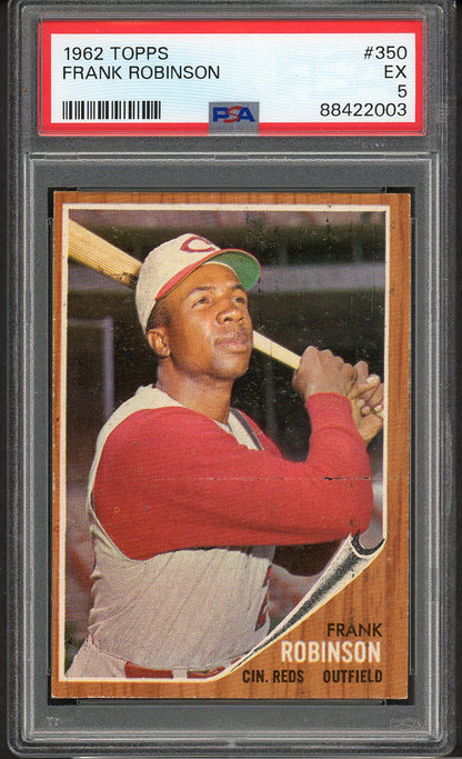 1962 Topps Baseball #350 Frank Robinson Reds PSA 5 EX 562234