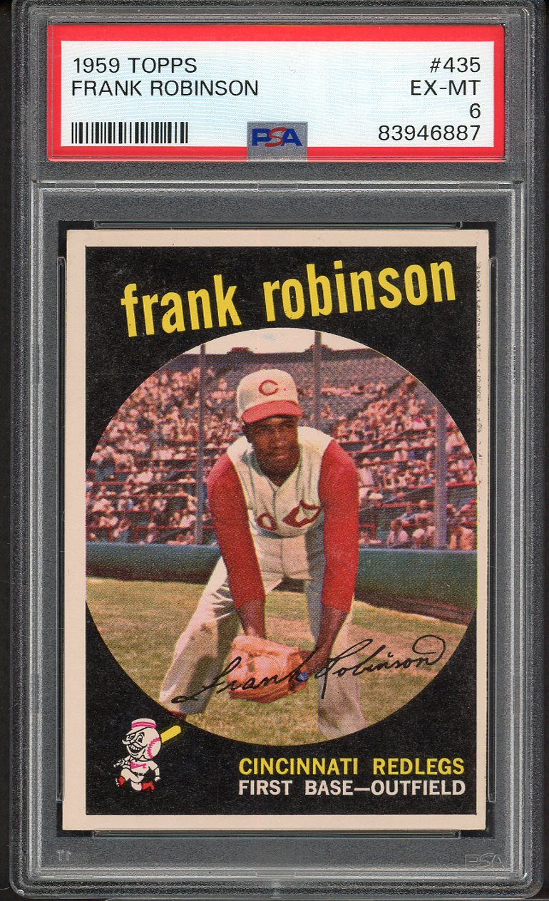 1959 Topps Baseball #435 Frank Robinson Reds PSA 6 EX-MT 562238