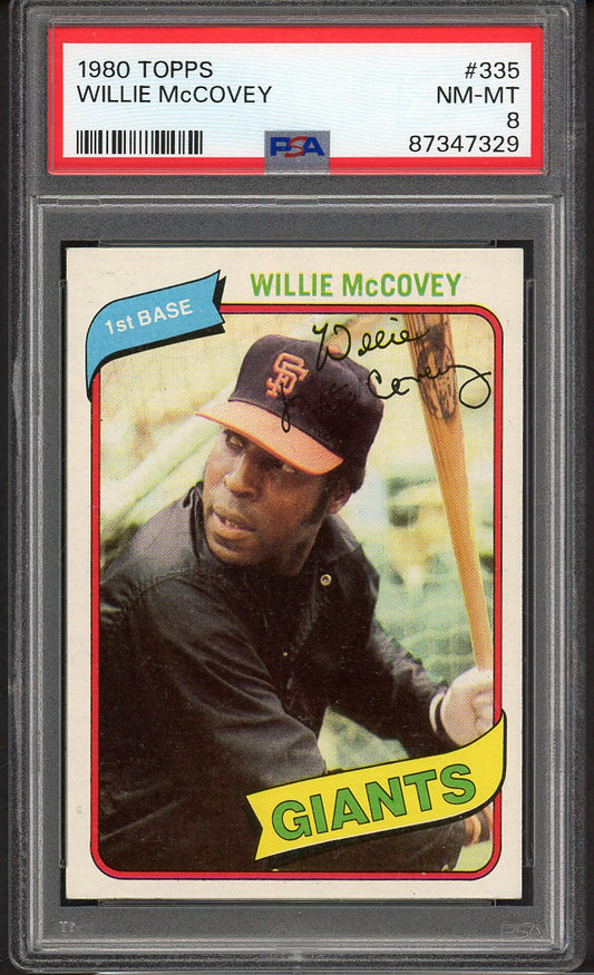 1980 Topps Baseball #335 Willie McCovey Giants PSA 8 NM/MT 562242