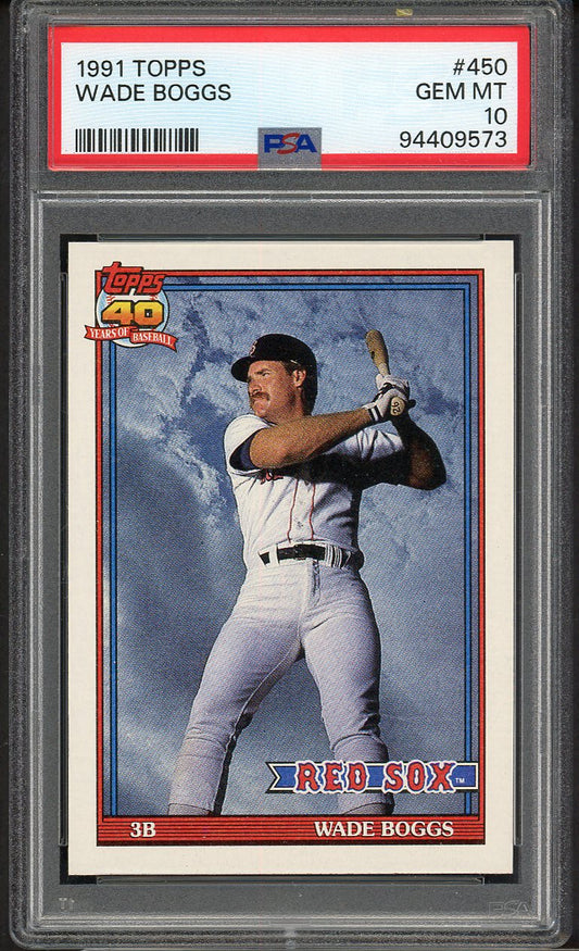 1991 Topps #450 Wade Boggs Red Sox PSA 10 GEM MINT 562246