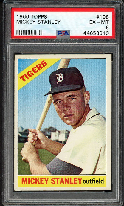 1966 Topps Baseball #198 Mickey Stanley Tigers PSA 6 EX-MT 562251