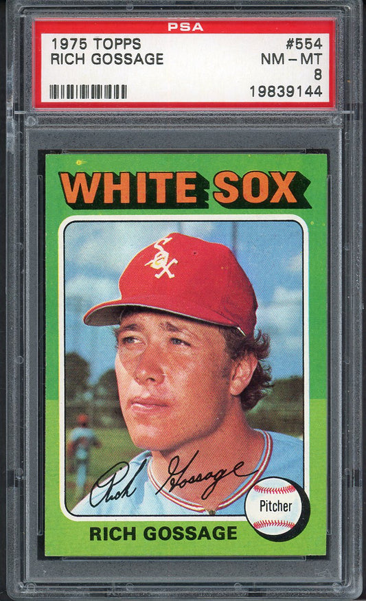 1975 Topps Baseball #554 Goose Gossage White Sox PSA 8 NM/MT 562254