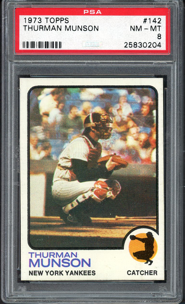 1973 Topps Baseball #142 Thurman Munson Yankees PSA 8 NM/MT 562257