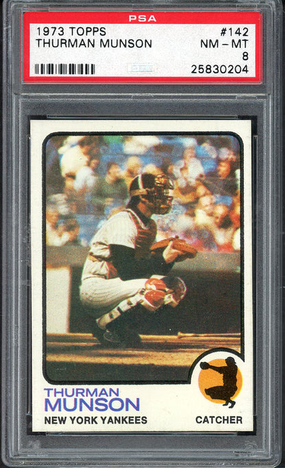 1973 Topps Baseball #142 Thurman Munson Yankees PSA 8 NM/MT 562257