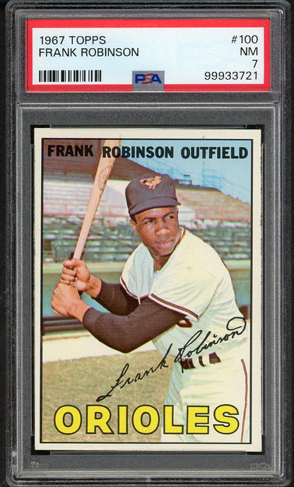 1967 Topps Baseball #100 Frank Robinson Orioles PSA 7 NM 562260