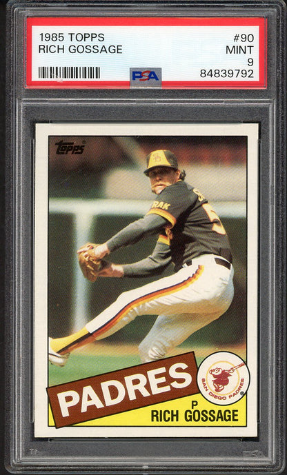 1985 Topps #090 Goose Gossage Padres PSA 9 MINT 562267