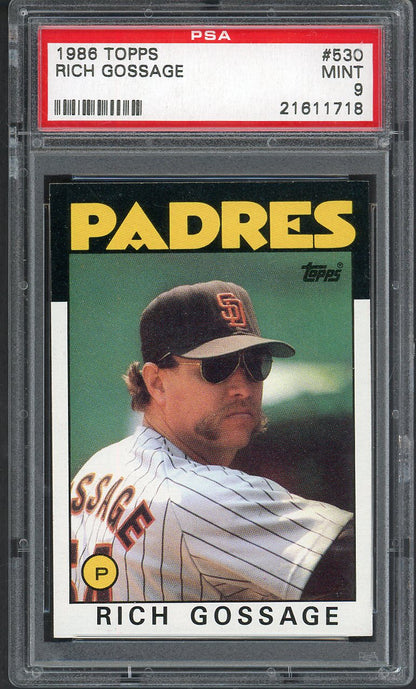 1986 Topps #530 Goose Gossage Padres PSA 9 MINT 562268