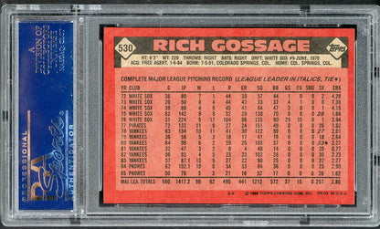 1986 Topps #530 Goose Gossage Padres PSA 9 MINT 562268