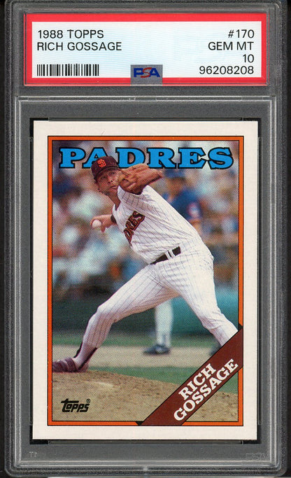 1988 Topps #170 Goose Gossage Padres PSA 10 GEM MINT 562270