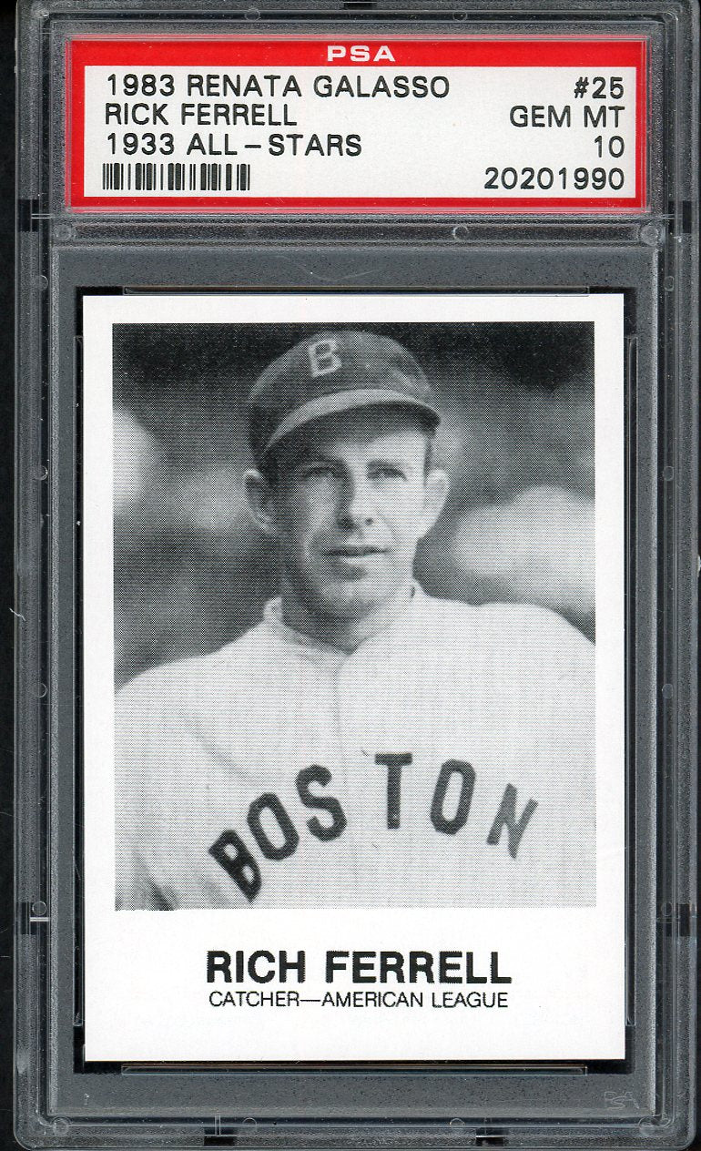 1983 Renata Galasso #025 Rick Ferrell Red Sox PSA 10 GEM MINT 562274