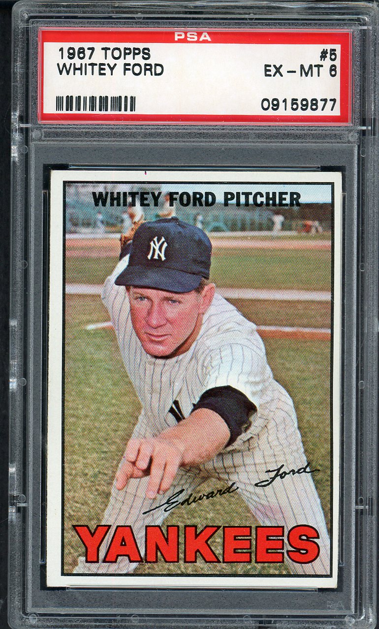 1967 Topps Baseball #005 Whitey Ford Yankees PSA 6 EX-MT 562276