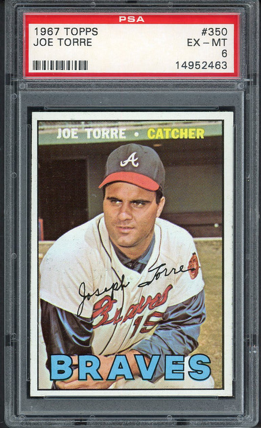 1967 Topps Baseball #350 Joe Torre Braves PSA 6 EX-MT 562278