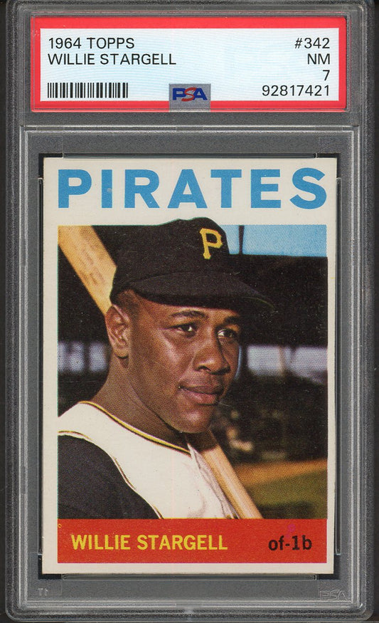 1964 Topps Baseball #342 Willie Stargell Pirates PSA 7 NM 562290