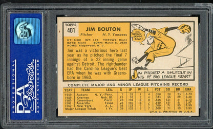 1963 Topps Baseball #401 Jim Bouton Yankees PSA 7 NM 562292