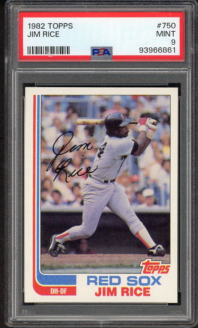1982 Topps #750 Jim Rice Red Sox PSA 9 MINT 562295