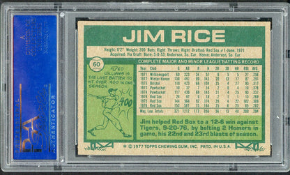 1977 Topps Baseball #060 Jim Rice Red Sox PSA 8 NM/MT 562300