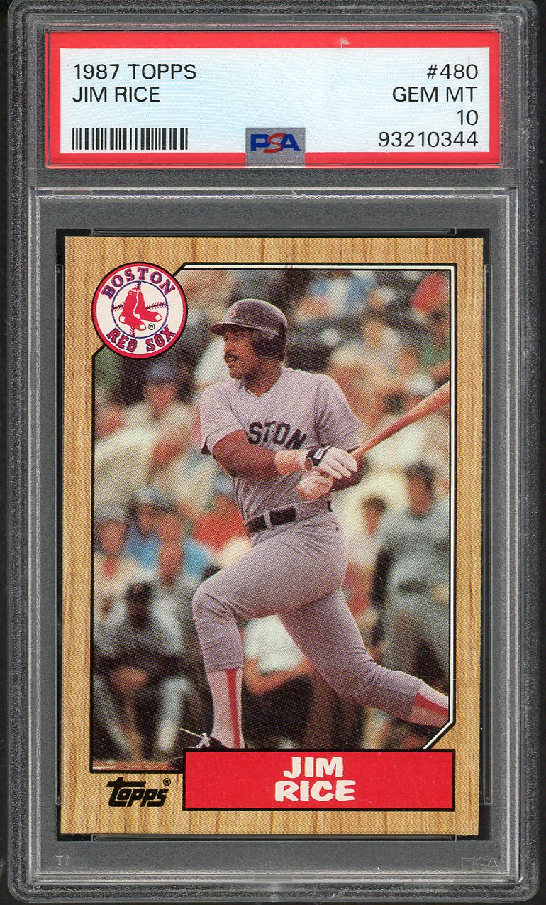 1987 Topps #480 Jim Rice Red Sox PSA 10 GEM MINT 562308
