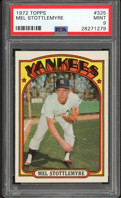 1972 Topps Baseball #325 Mel Stottlemyre Yankees PSA 9 MINT 562322