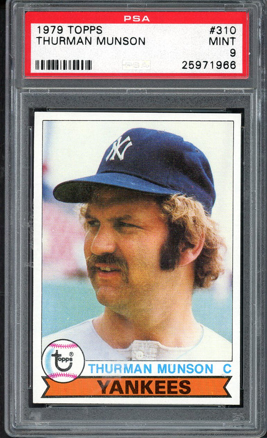 1979 Topps Baseball #310 Thurman Munson Yankees PSA 9 MINT 562325