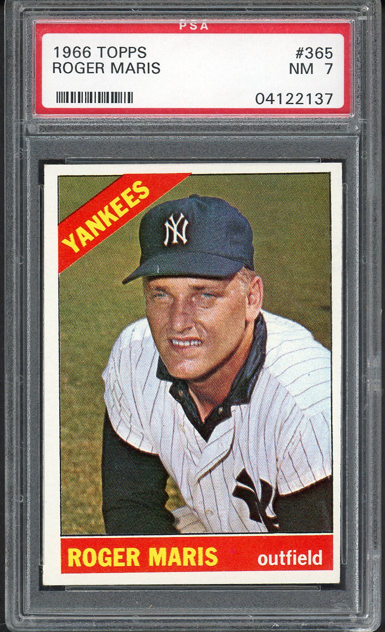 1966 Topps Baseball #365 Roger Maris Yankees PSA 7 NM 562326