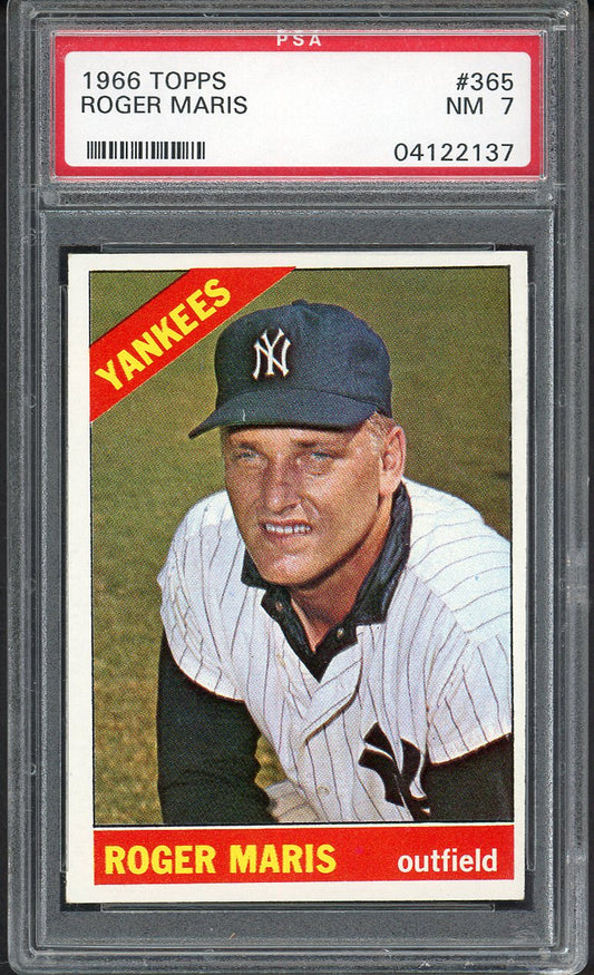 1966 Topps Baseball #365 Roger Maris Yankees PSA 7 NM 562326