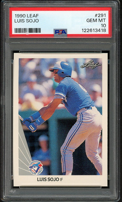 1990 Leaf #291 Luis Sojo Blue Jays PSA 10 GEM MINT 562335