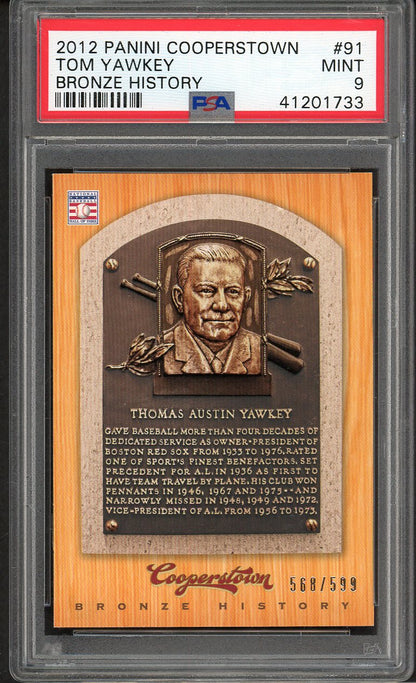 2012 Panini Cooperstown #091 Tom Yawkey Red Sox PSA 9 MINT 562346