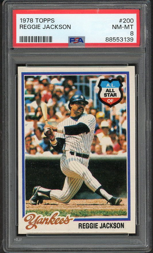 1978 Topps Baseball #200 Reggie Jackson Yankees PSA 8 NM/MT 562348
